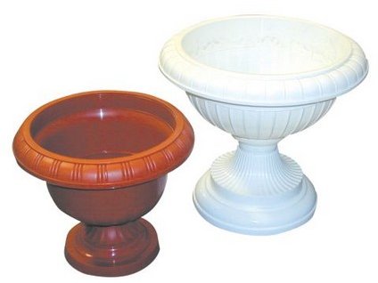 15135 kvetinac s nohou amfora 34 cm biela