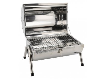 16266 gril na drevene uhlie double 2x 38cm cestovny