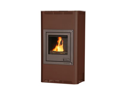 Kachle s výmenníkom AQUAFLAM 17, hnedá zamatová, manuálna regulácia