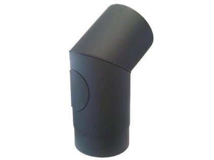 2148 dymove koleno s otv 180 mm 45 t 1 5 mm cierne