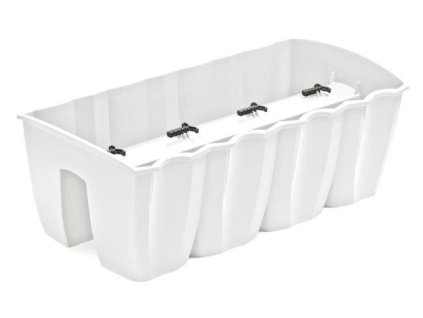 3464159 truhlik na zabradli crown bily 58cm