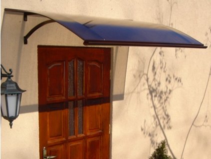 Vchodová strieška SWING PC 160 x 87 cm hnedá / bronz