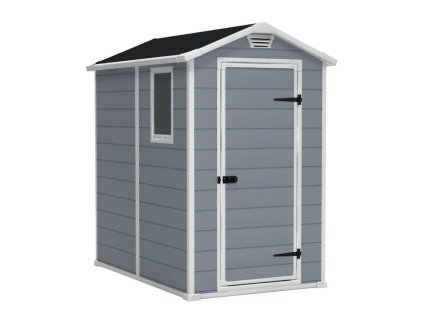 Domček Keter MANOR 4x6, sivá/biela, 130x192x198 cm, UV