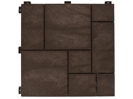 3508376 10 gumova dlazdice stone mosaic hneda