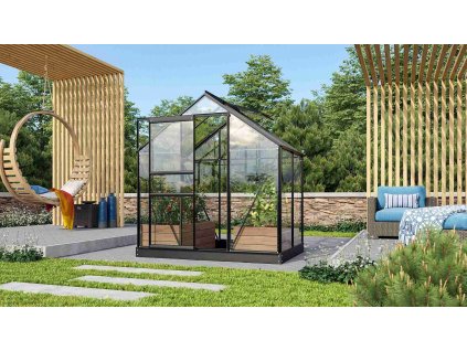 skleník VITAVIA VENUS 2500 čiré sklo 3 mm černý LG3537 - uvodni fotka