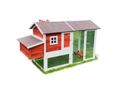 3514131 dreveny kurnik milano red maxi 2200x740x1200 mm