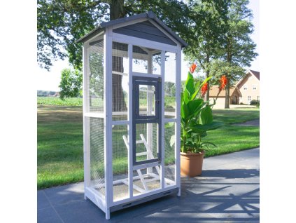 3514749 voliera pro ptaky velikost l seda 82 x 57 x 160 cm