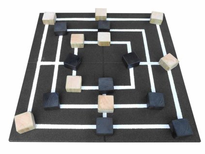 39138 gumova dlazba herny mlyn s figurkami 100 x 100 cm cierna