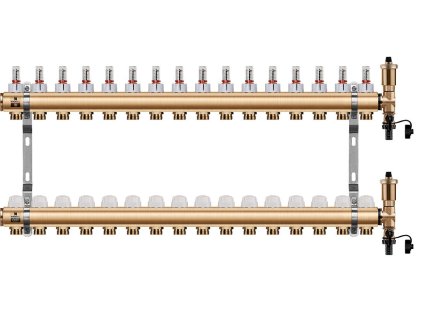 39254 podlahovy rozdelovac wigell 16 okruhov mosadzny automaticke odvzdusnovanie