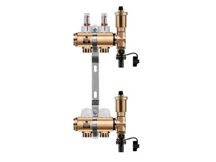 39263 podlahovy rozdelovac wigell 2 okruhy mosadzny automaticke odvzdusnovanie