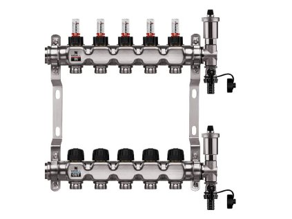 39284 podlahovy rozdelovac wigell 5 okruhov nerez automaticke odvzdusnovanie