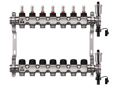 39296 podlahovy rozdelovac wigell 7 okruhov nerez automaticke odvzdusnovanie
