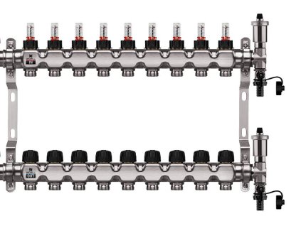39308 podlahovy rozdelovac wigell 9 okruhov nerez automaticke odvzdusnovanie