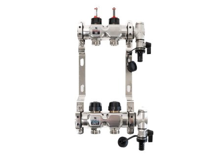 39350 1 podlahovy rozdelovac wigell 2 okruhy nerez odvzdusnovanie na kluc