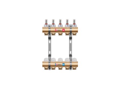 39431 rozdelovac radiatorovy wigell 5 okruhov mosadzny vsuvky odvzdusnovanie na kluc