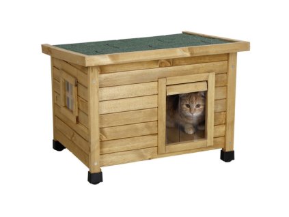 3544258 bouda kocici domecek rustica hneda 57 x 45 x 43 cm