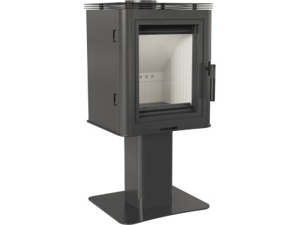 Krbové kachle KRATKI KOZA K5 s nohou, čierna