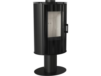 41778 krbove kachle kratki koza ab glass s ocelovou hornou doskou a nohou cierna