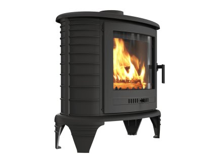 Krbové kachle KRATKI KOZA K8 TURBOFAN s ventilátorom, čierna