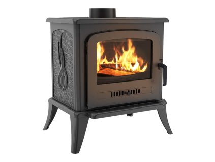 Krbové kachle KRATKI KOZA K7 ASDP s automatickou reguláciou, čierna