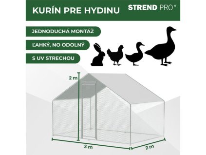 3549181 385225 5 vybeh pro drubez voliera klec kurnik se strechou 3x2x2 m