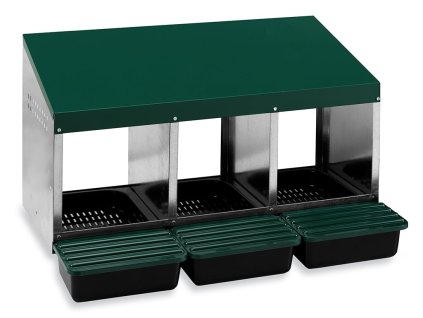 3511607 snaskove hnizdo pro slepice 3mistne se sbernym kosem 10140