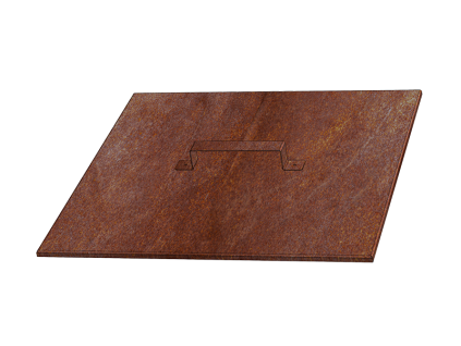 Zahradní ohniště Corgarden VÍKO 1019 50 x 50 x 1 cm Corten
