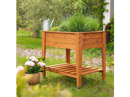 dreveny vyvyseny kvetinac normandie na kolieskach 100 70 90 cm
