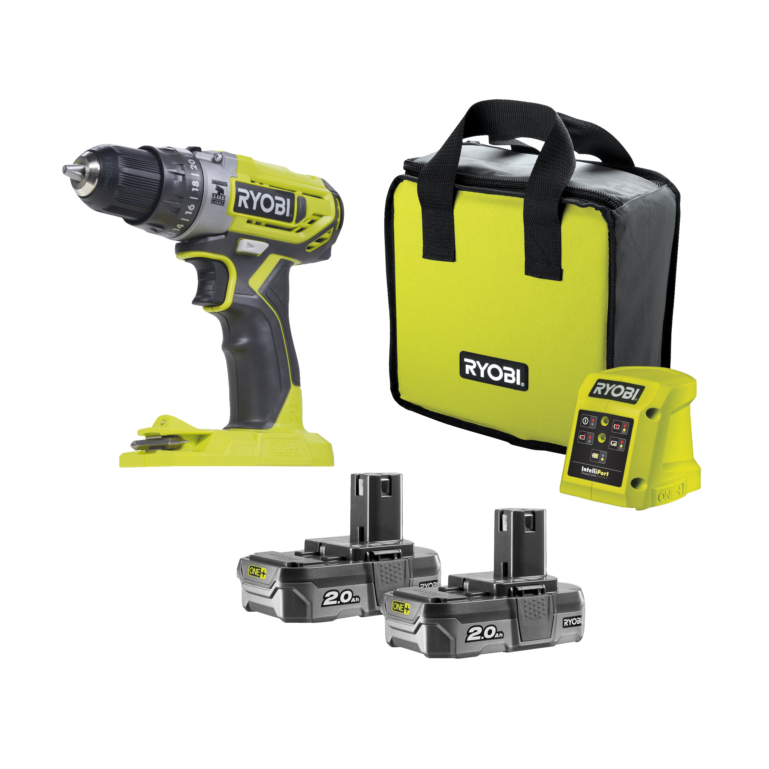 E-shop AKU príklepová vŕtačka RYOBI R18PD2-220S RY5133004459