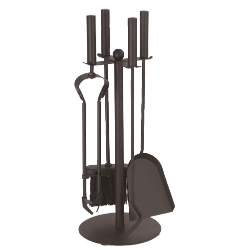 E-shop Krbové náradie v.49 cm, ČIERNA oceľ, sada 4 dilena so stojanom MA760120