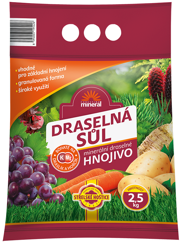 E-shop Hnojivo draselná soľ - granulovaná 2,5 kg ZC140276