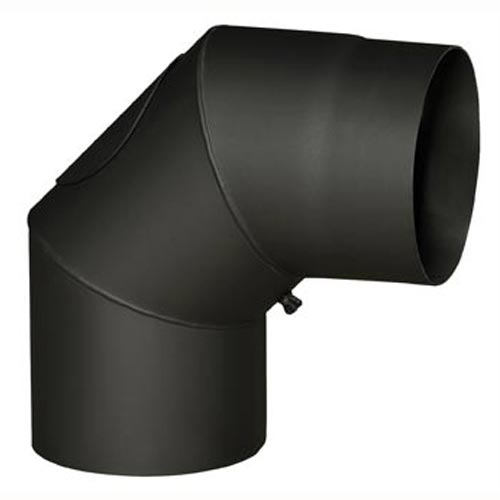 E-shop Dymové koleno s otv.120 mm/90°, t.1,5 mm, čierne MA654088