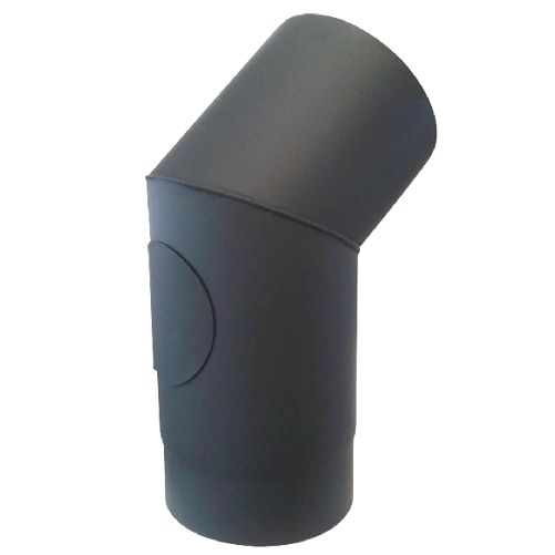 E-shop Dymové koleno s otv.120 mm/45°, t.1,5 mm, čierne MA654392