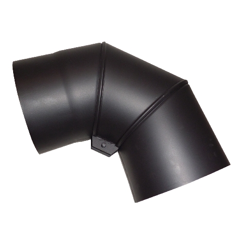 E-shop Dymové koleno otočné 150 mm/90°, t.1,5 mm, čierne MA654435