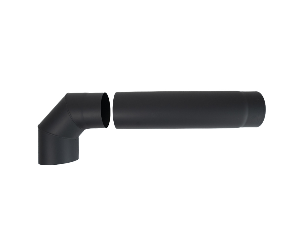 Dymová rúra120 mm/1000, t.1,5 mm, čierna MA654135