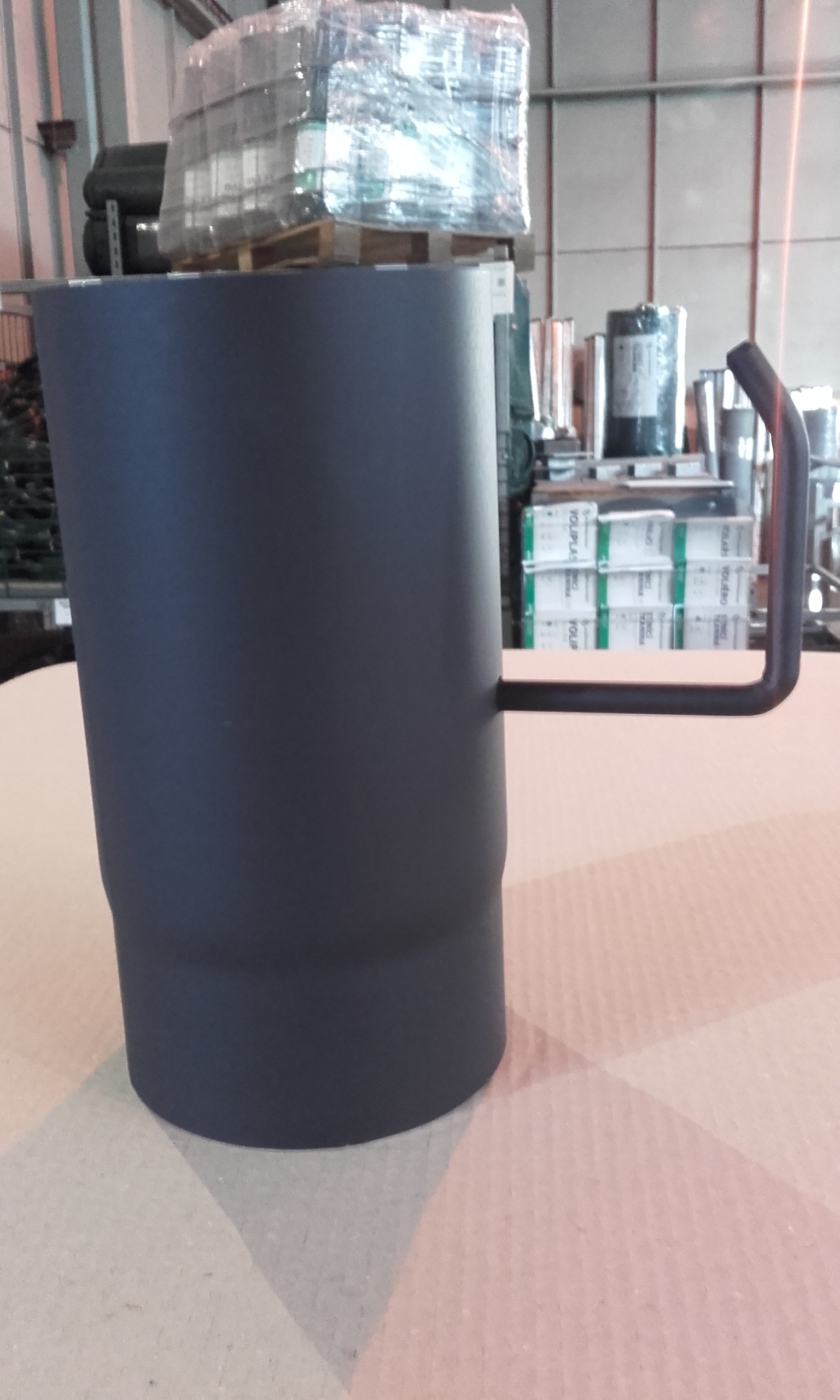 Dymová rúra s klapkou 130 mm/250, t.1,5 mm, čierna MA654155
