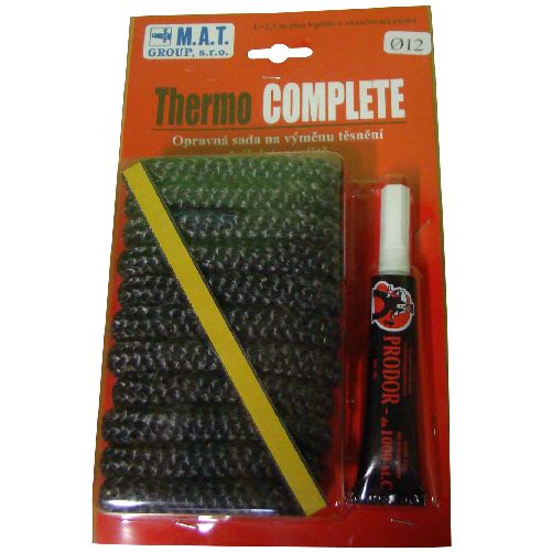 E-shop Šnúra izolačná 6 mm (500°C) THERMOKOMPLET (2,5m) + lepidlo sada 3diel MA535061