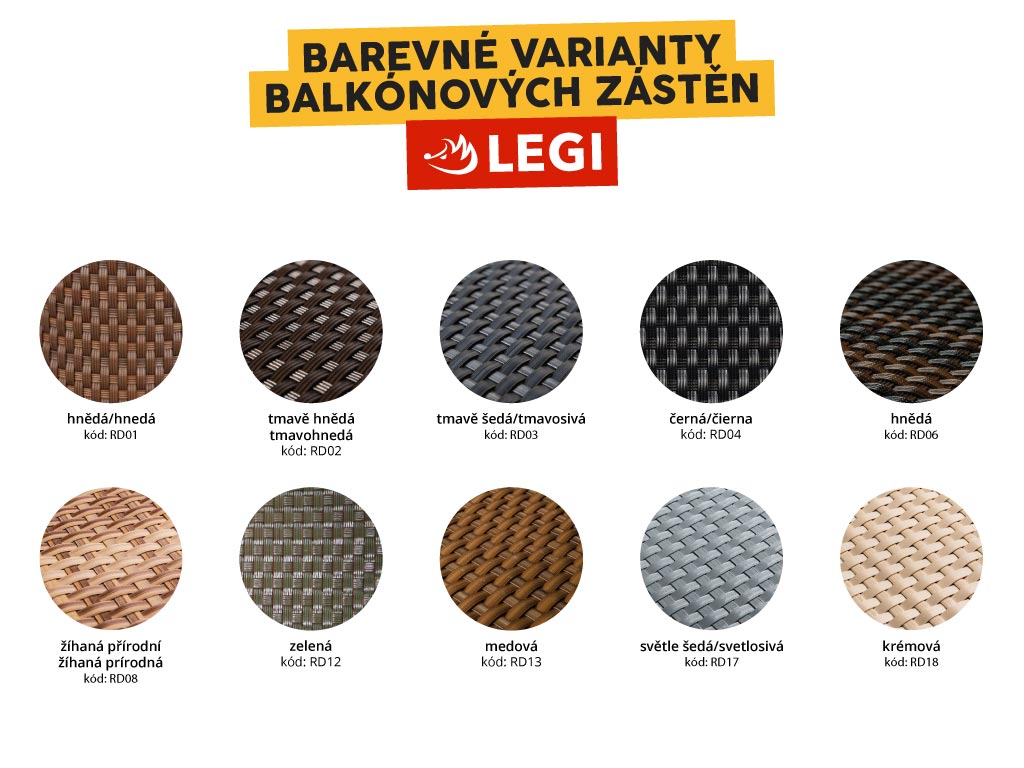 Zástena na balkón LEGI 3 x 0,9 m, ratan, tmavosivá ZJSG03601RD03