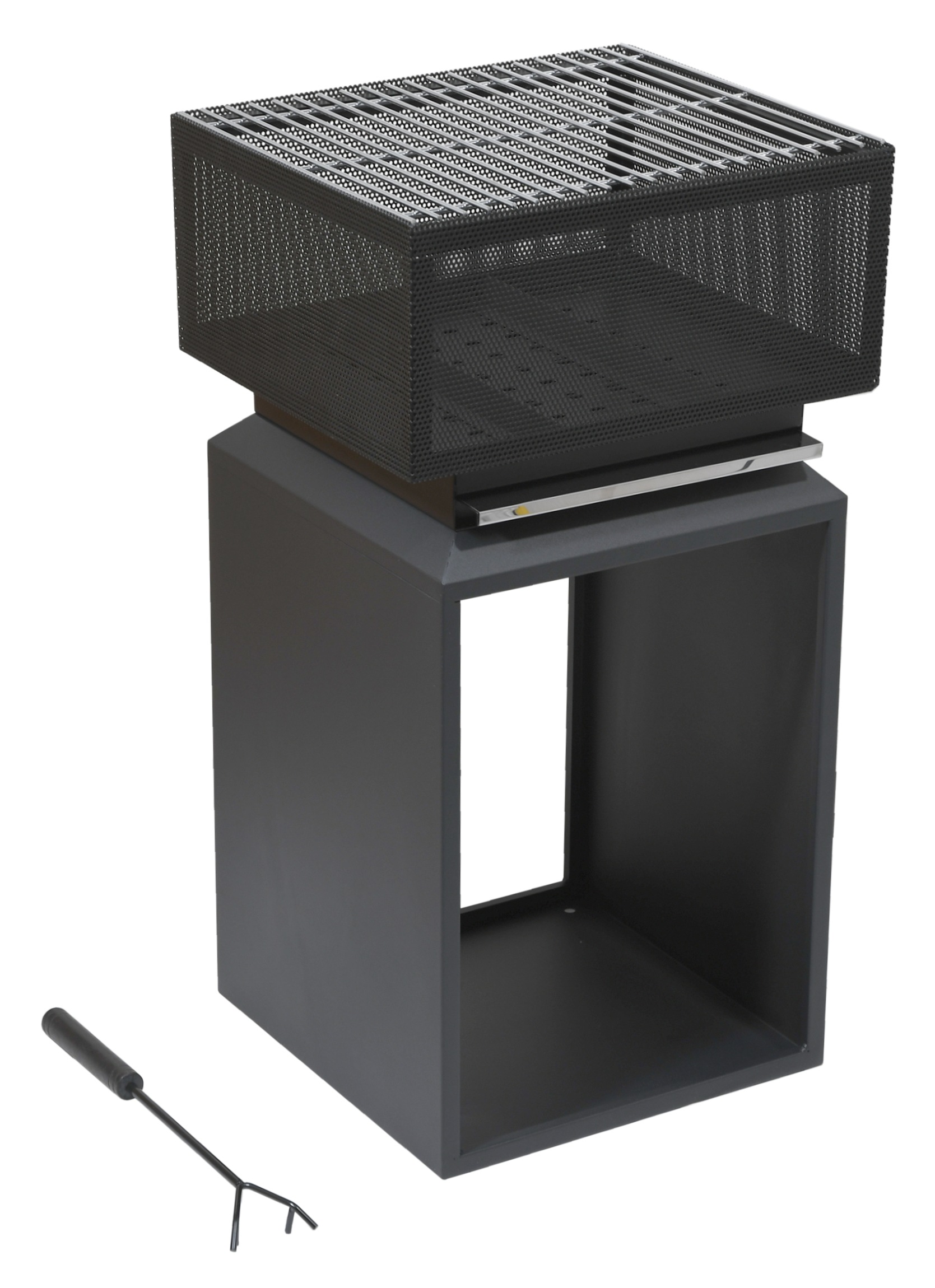 E-shop Ohnisko CUBE s mriežkou 74cm CT13007