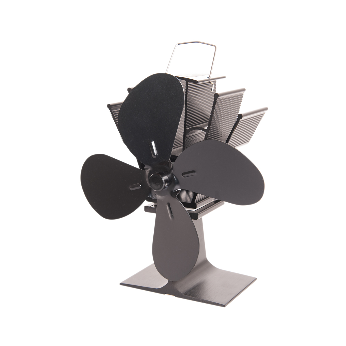 Ventilátor na kachle FLAMINGO štvorlopatkový, čierny FLHSF17-267