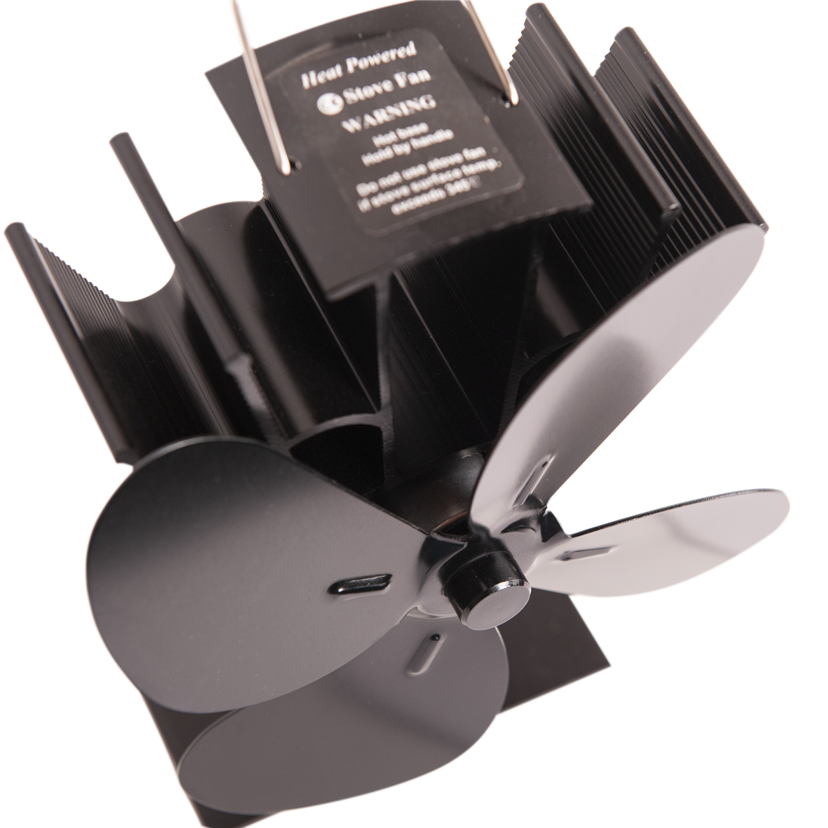Ventilátor na kachle FLAMINGO štvorlopatkový, čierny FLHSF17-267