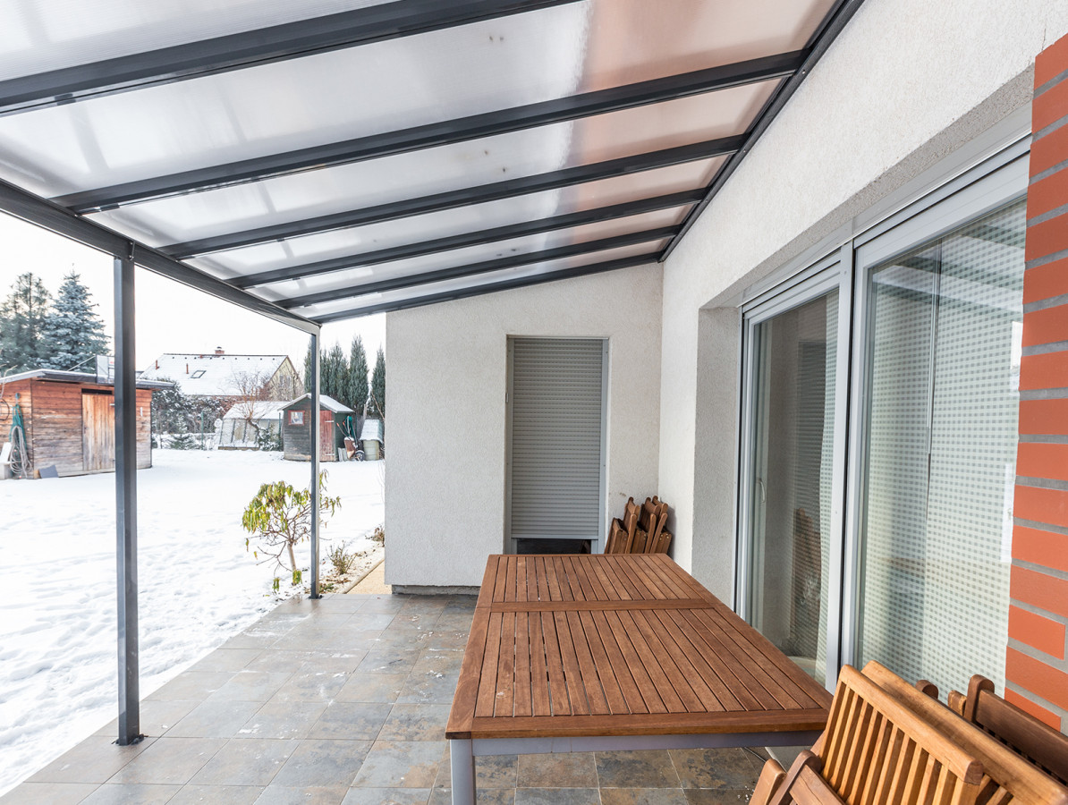 Hliníková pergola Terrassendach original 4,26 x 4,06 m - biela GU4293115