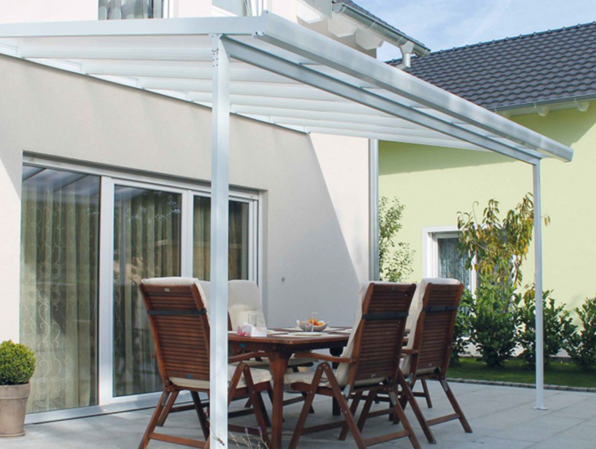 Hliníková pergola Terrassendach Original 3,06 x 3,06 m - biela GU4293103