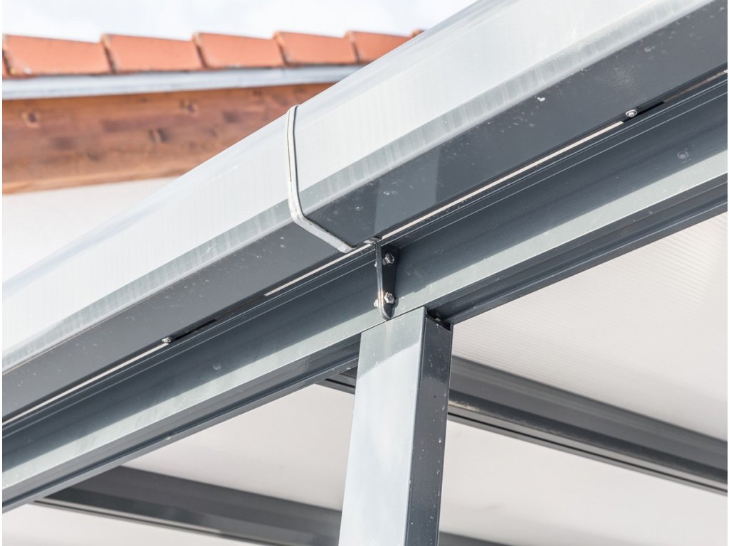 Hliníková pergola Terrassendach original 3,06 x 4,06 m - biela GU4293112