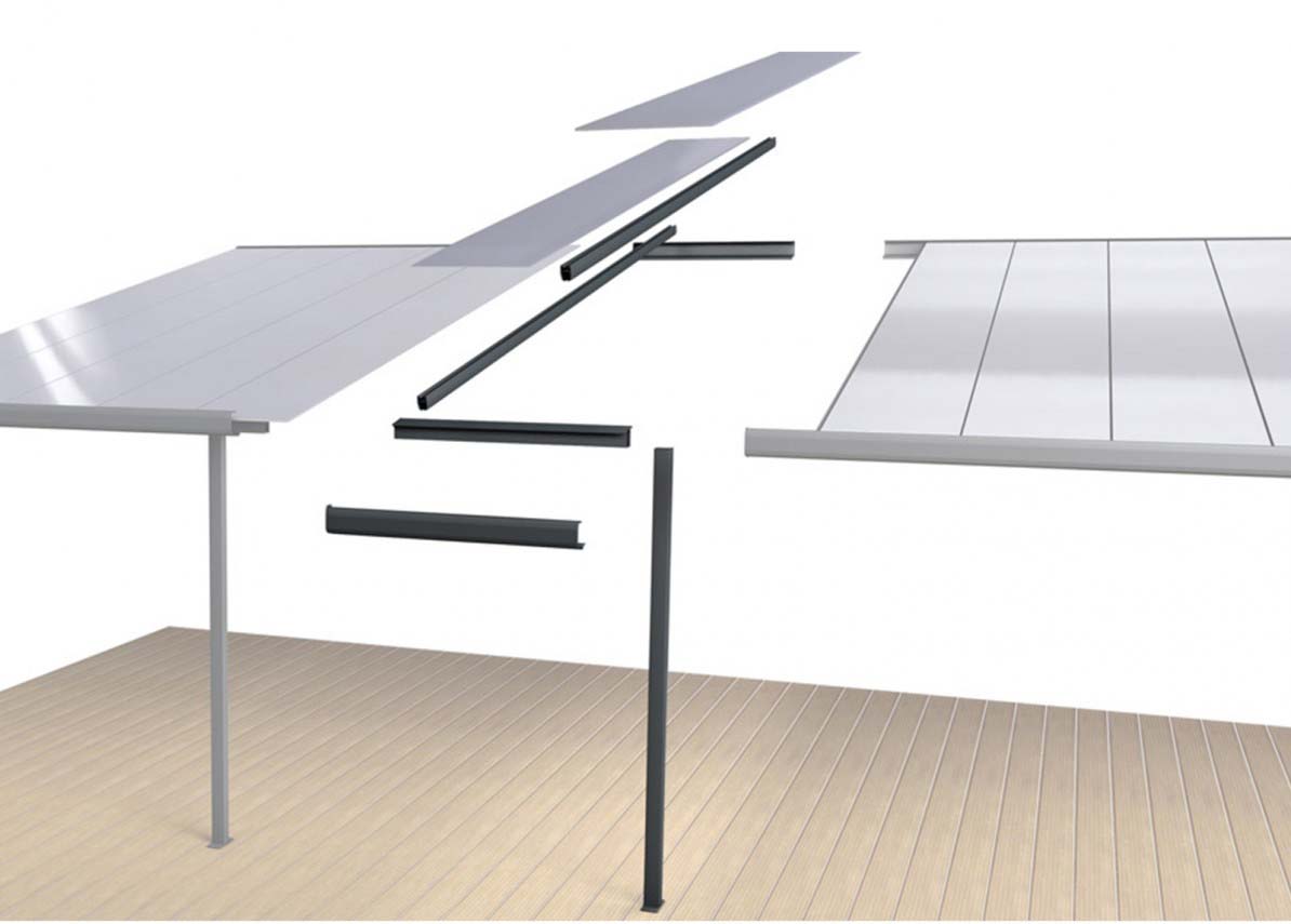 E-shop Predĺženie pergoly Terrassendach original 1,20 x 4,06 m - antracit GU4293716