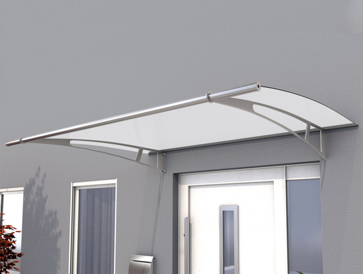 E-shop Vchodová strieška GUTTAVORDACH PT/L 270 x 95 cm strieborná / biela GU7311306