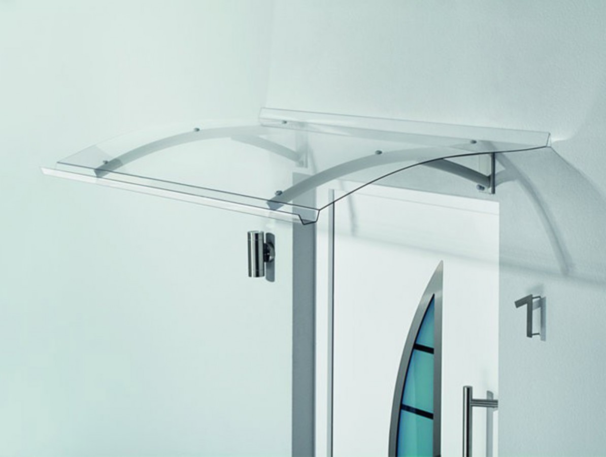 E-shop Vchodová strieška GUTTAVORDACH PT Secco 200 x 90 cm strieborná/číra GU7200306
