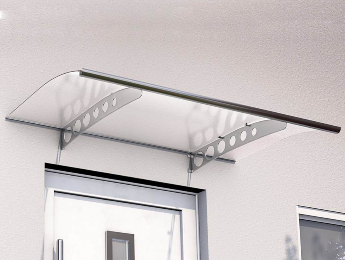 E-shop Vchodová strieška GUTTAVORDACH PT/ET 200 x 90 cm strieborná / číra GU7200406