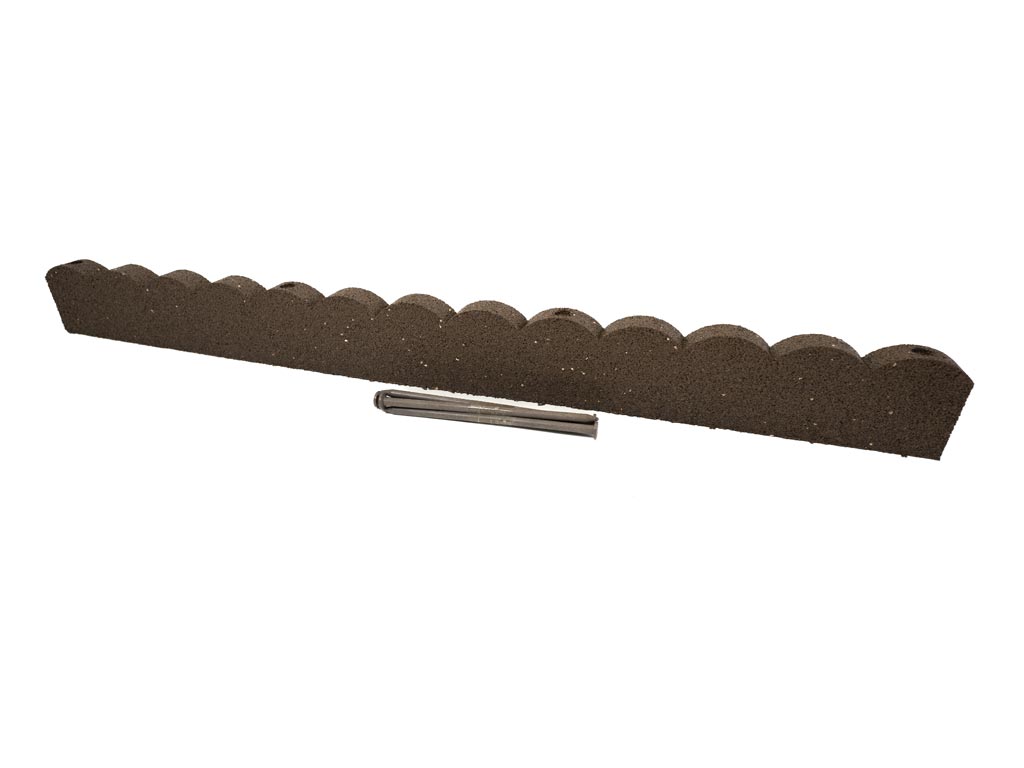 E-shop Záhradná obruba Scalloped hnedá 120 cm, gumová (vrátane klincov) MHEU5000001