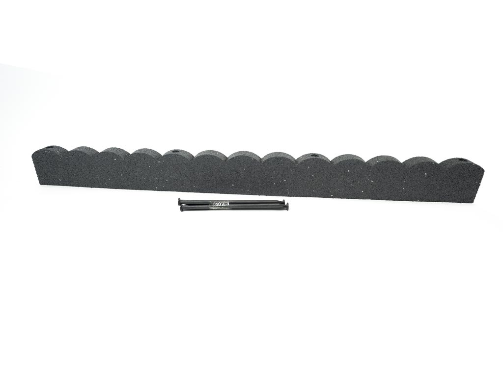 E-shop Záhradná obruba Scalloped sivá 120 cm, gumová (vrátane klincov) MHEU5000030